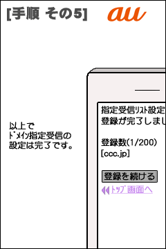 au手順その5